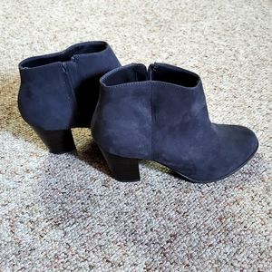 Navy ankle booties